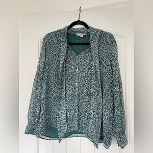 Pastel Floral Print , Long Sleeve shirt - Loft brand